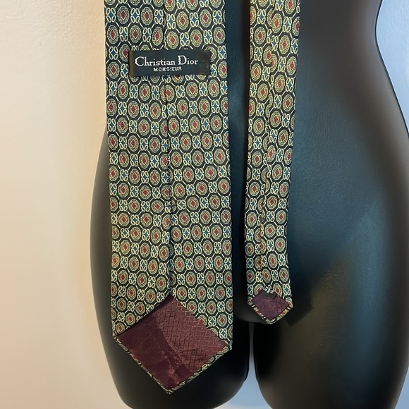 Christian Dior Monsieur Silk Tie Geometric Pattern - Picture 10 of 14